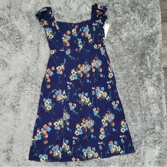 Revolve Capulet Mae Button Closure Midi Sedona Floral Dress Size Small Bohemian - Picture 2 of 10